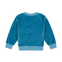 velour sweatshirt bleu sorbonne