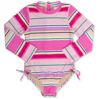 long sleeve bathing suit beach stripe