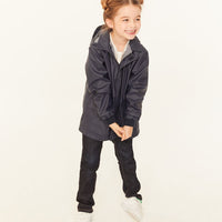 hooded rain jacket navy