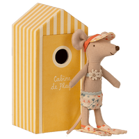 big sister beach mouse in cabin