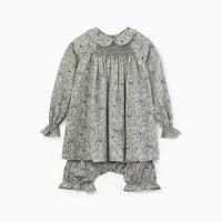 baby anais smock set blue floral