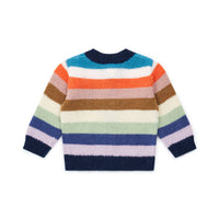 baby striped heart cardigan multi