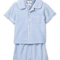 seersucker short set french blue