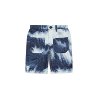 bermuda short bleu tie dye