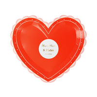 small lacy heart plates
