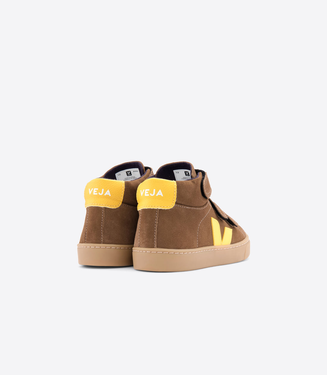 esplar mid suede velcro sneakers brown tonic