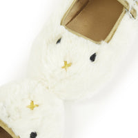 girls mia slippers white