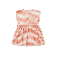 bianca dress melon stripe