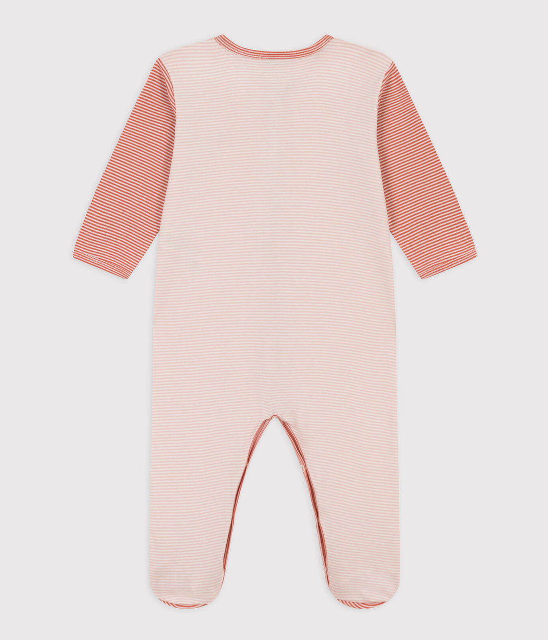 front snap stripe logo footie