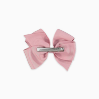 girls big bow clip dusty pink