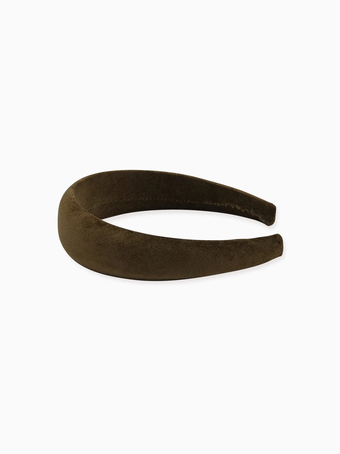 girls green velvet wide headband