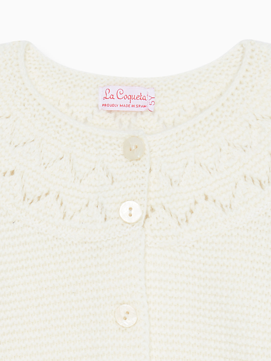 girls white ivana cardigan
