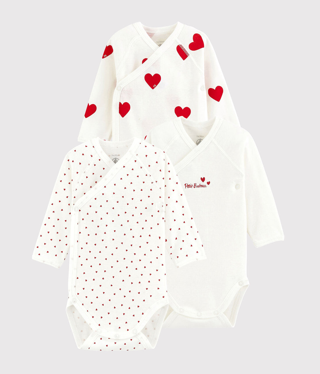 3 pk ls cross bodysuits