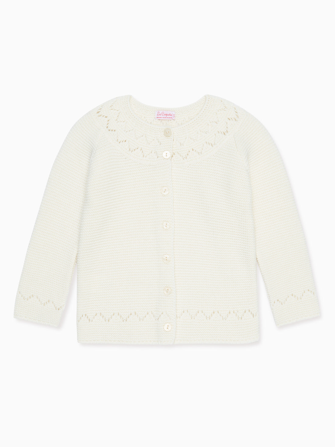 girls white ivana cardigan