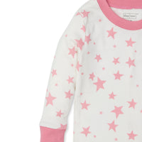 girls pink star zone snug pajama set