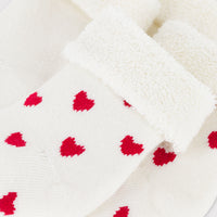 baby white 2 pk heart socks
