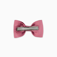 girls small bow clip dusty pink