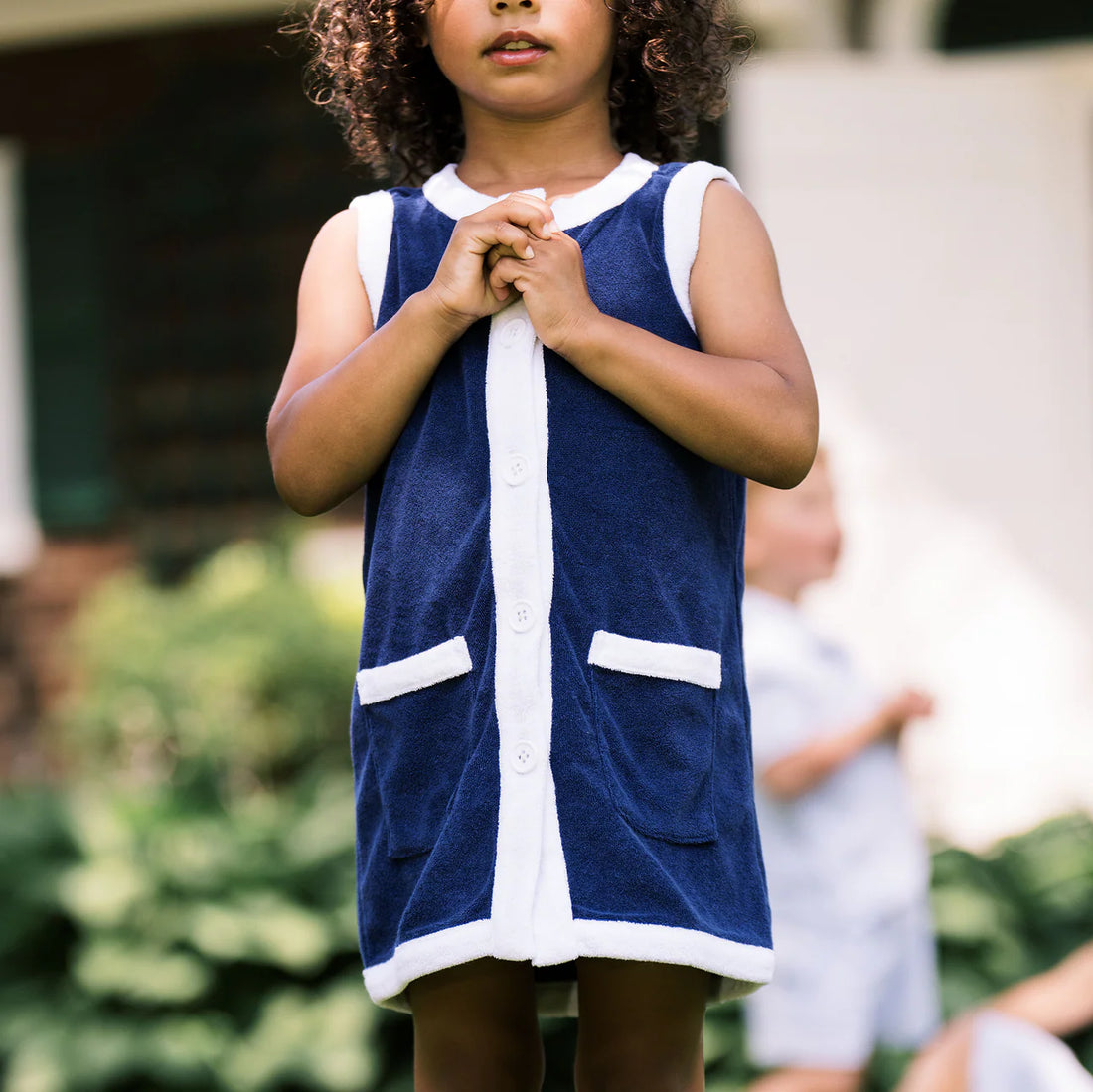 terry button dress