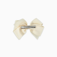 girls big bow clip off white