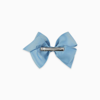 girls big bow clip dusty blue