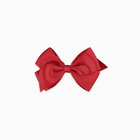 girls big bow clip red