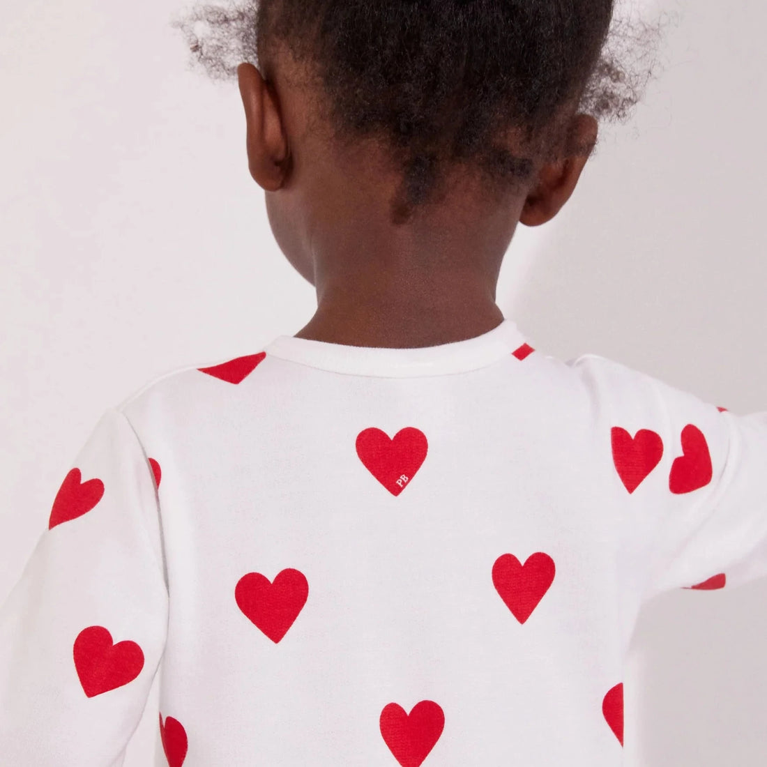 front snap heart footie