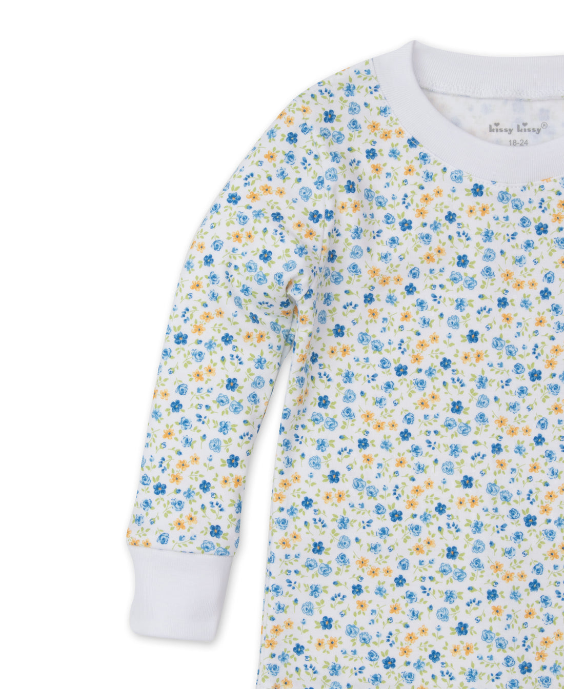 girls blue floral fantasy snug pajama set