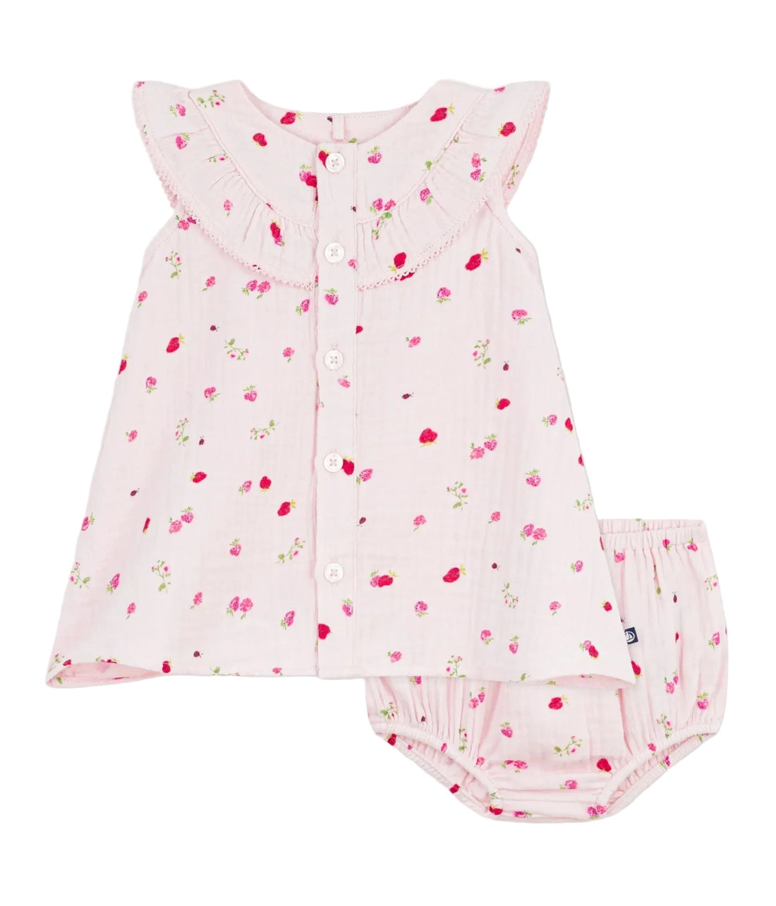 berry print dress & bloomer