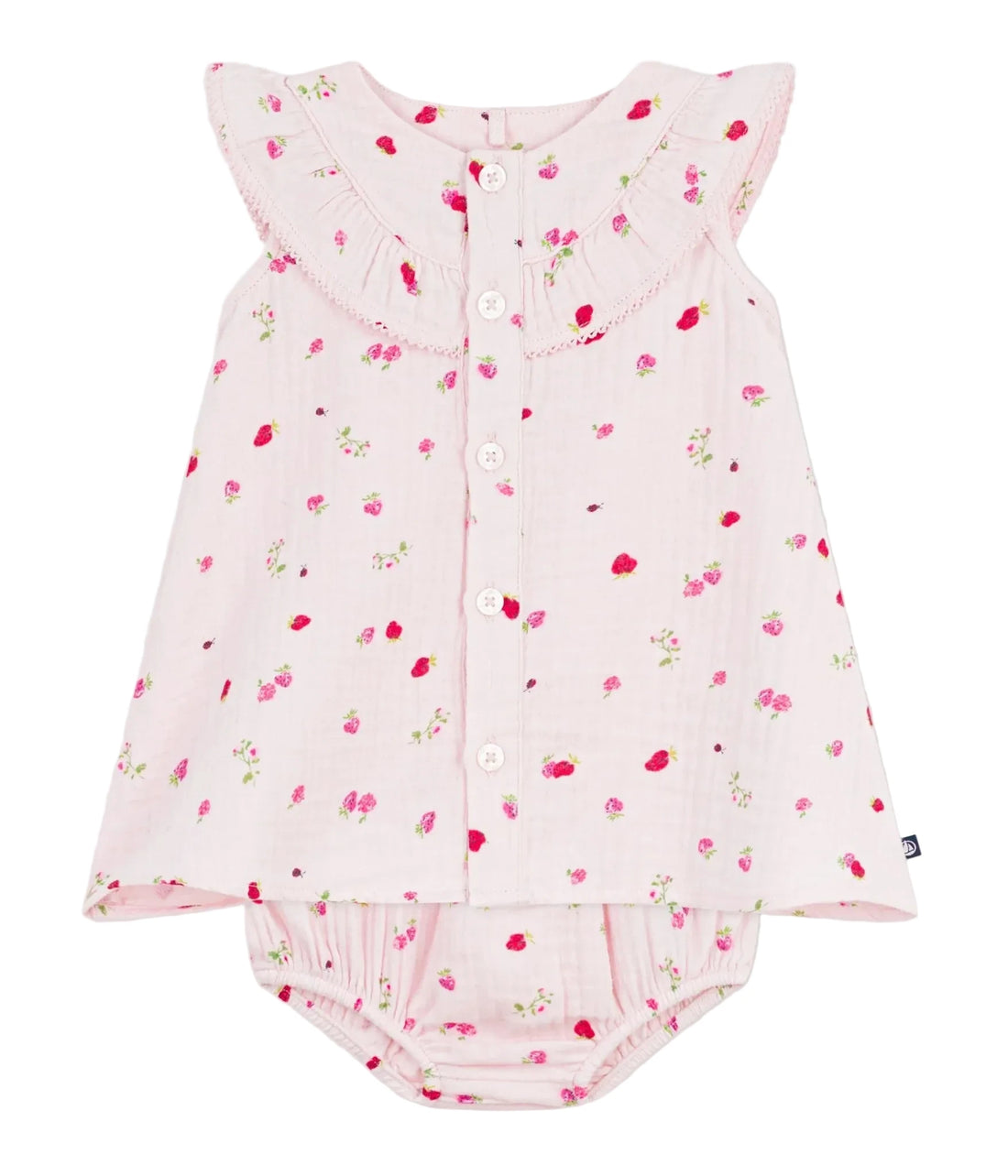 berry print dress & bloomer