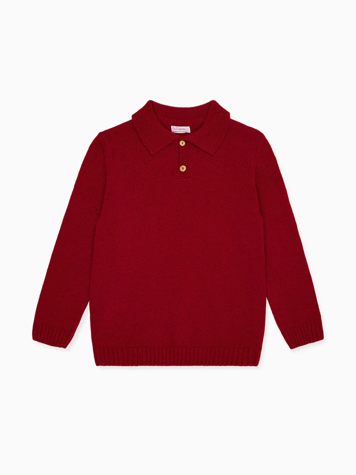 boys burgundy brio jumper