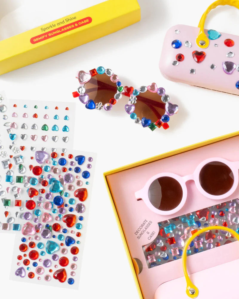 sparkle and shine gem sunglasses case set