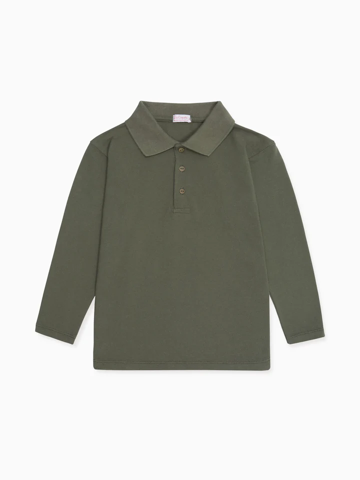 boys olive braulio polo top