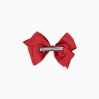 girls big bow clip red