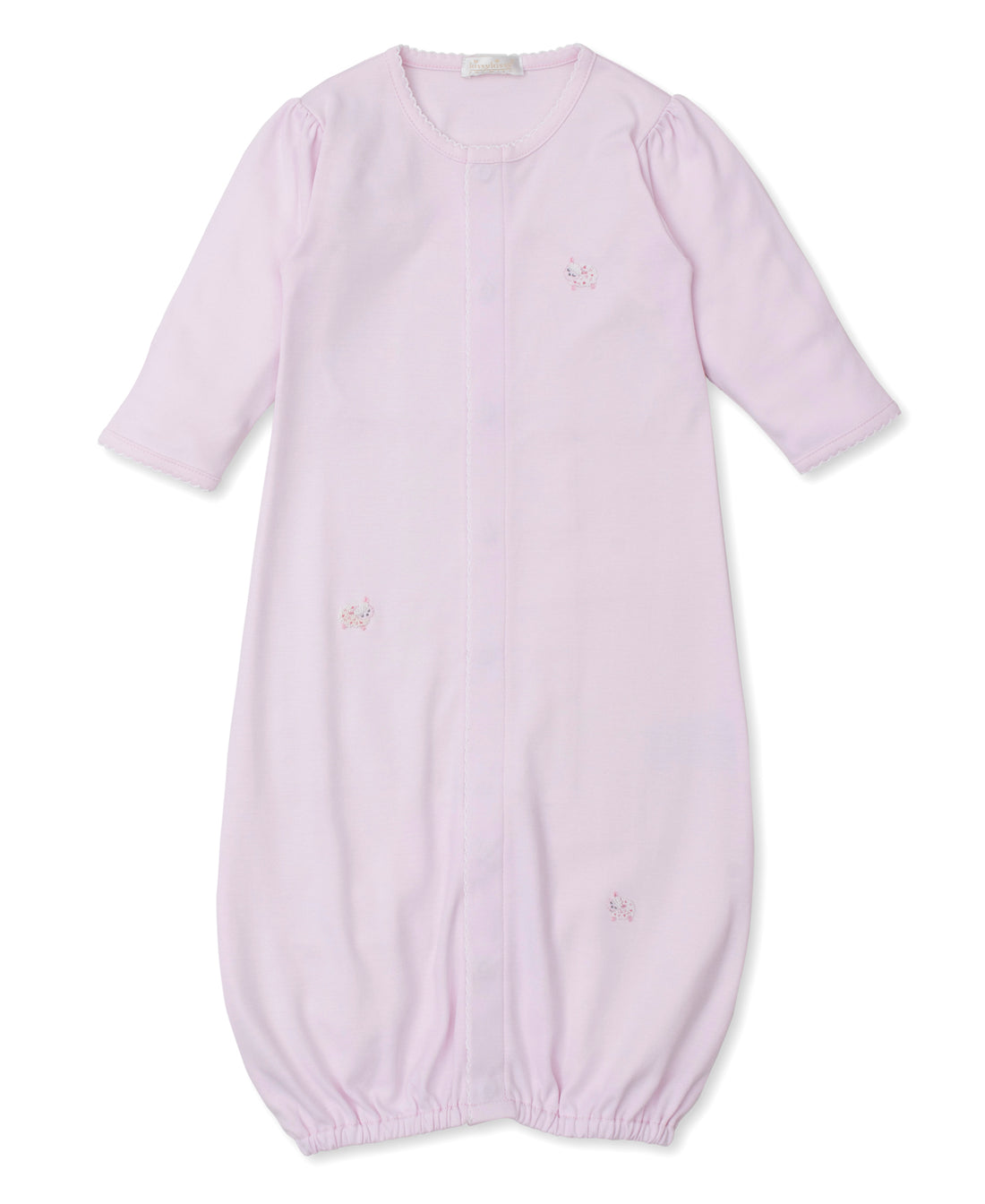 fleecy sheep emb conv gown