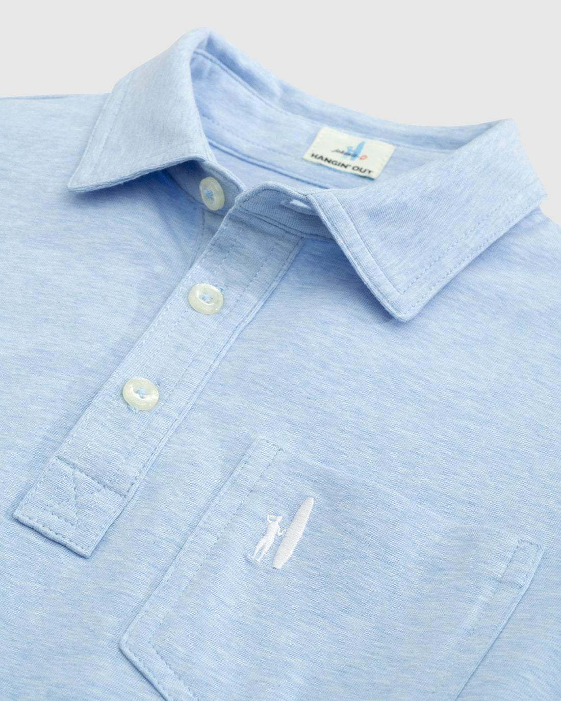 boys yacht blue heathered original polo