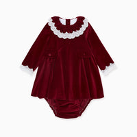 baby burgundy daroca set