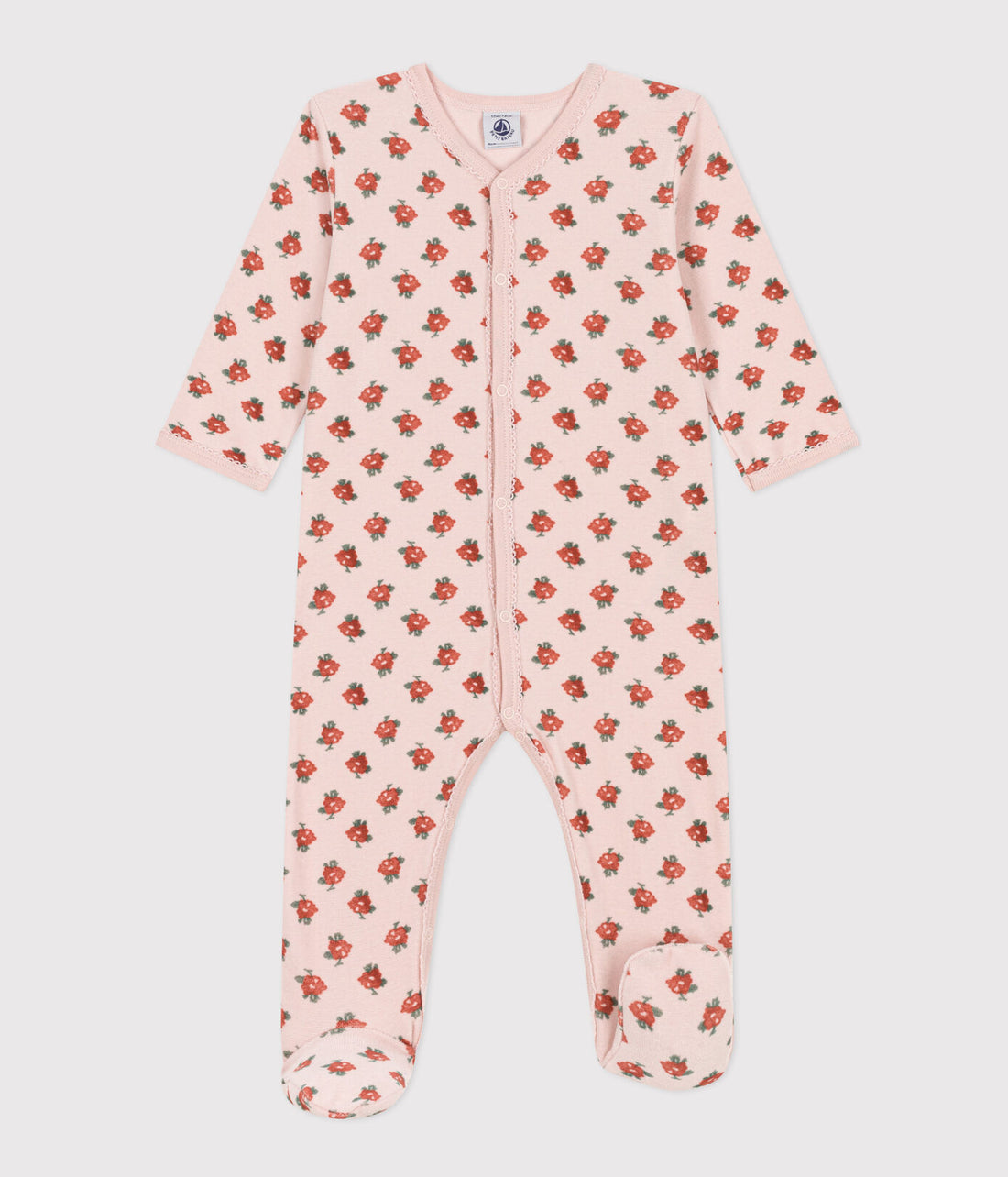 baby girl pink floral romper