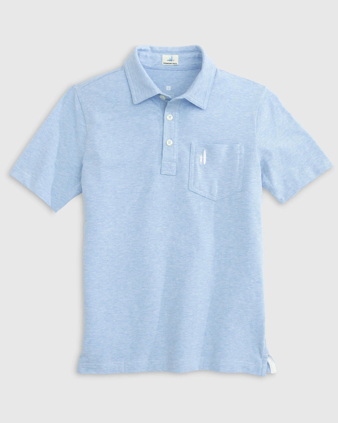 boys yacht blue heathered original polo