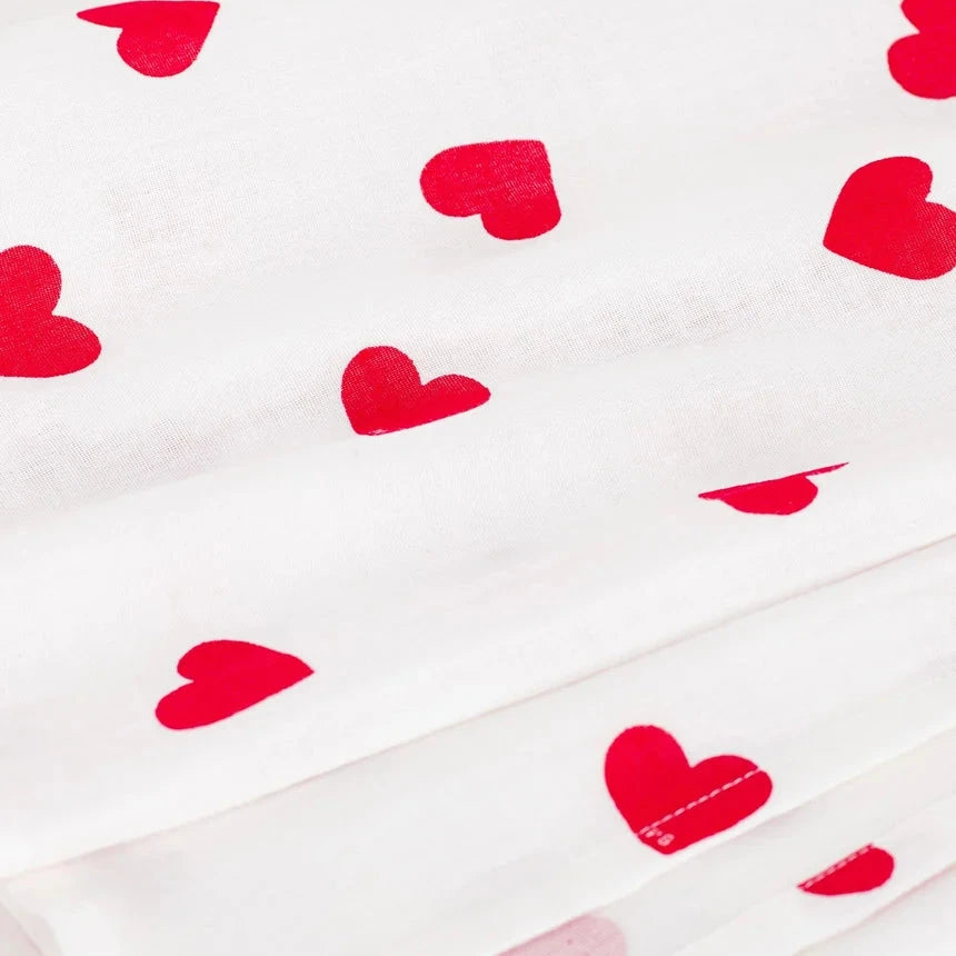 heart muslin cloth