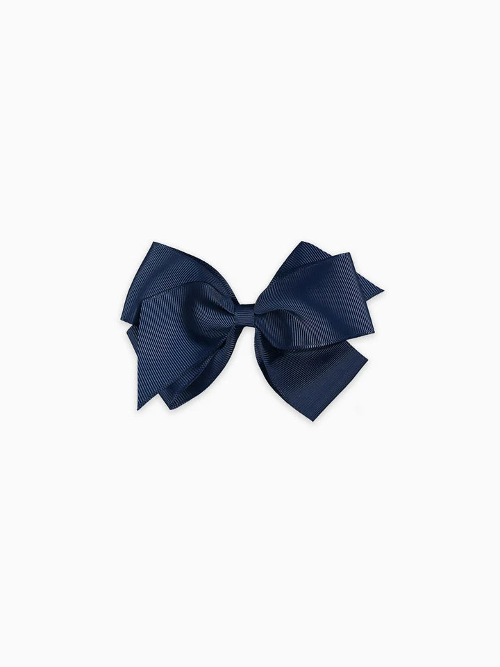 big bow clip C navy blue
