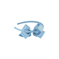 big bow headband dusty blue