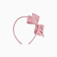 big bow headband dusty pink