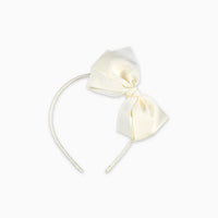big bow headband off white
