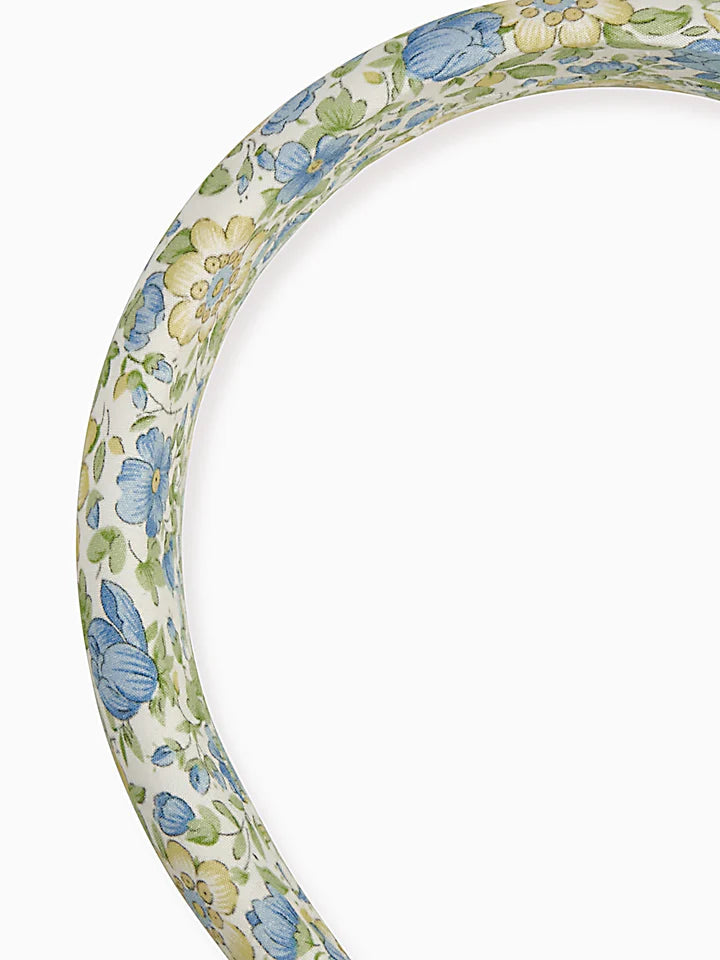 wide headband green floral