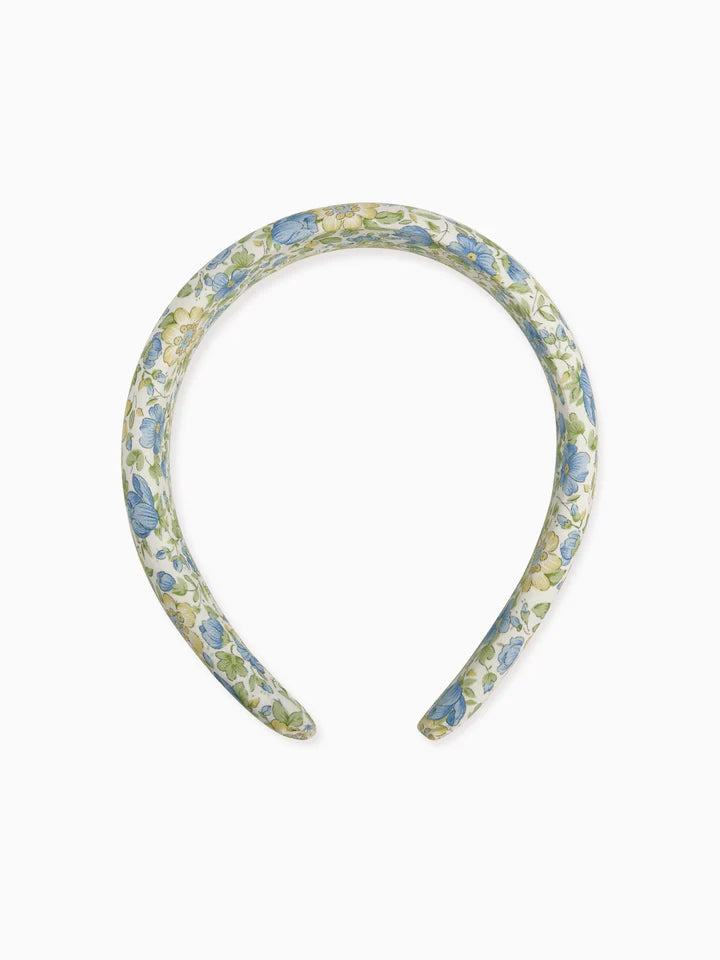 wide headband green floral