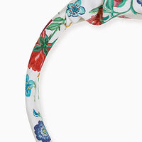 top knot headband ivory rose