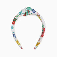 top knot headband ivory rose