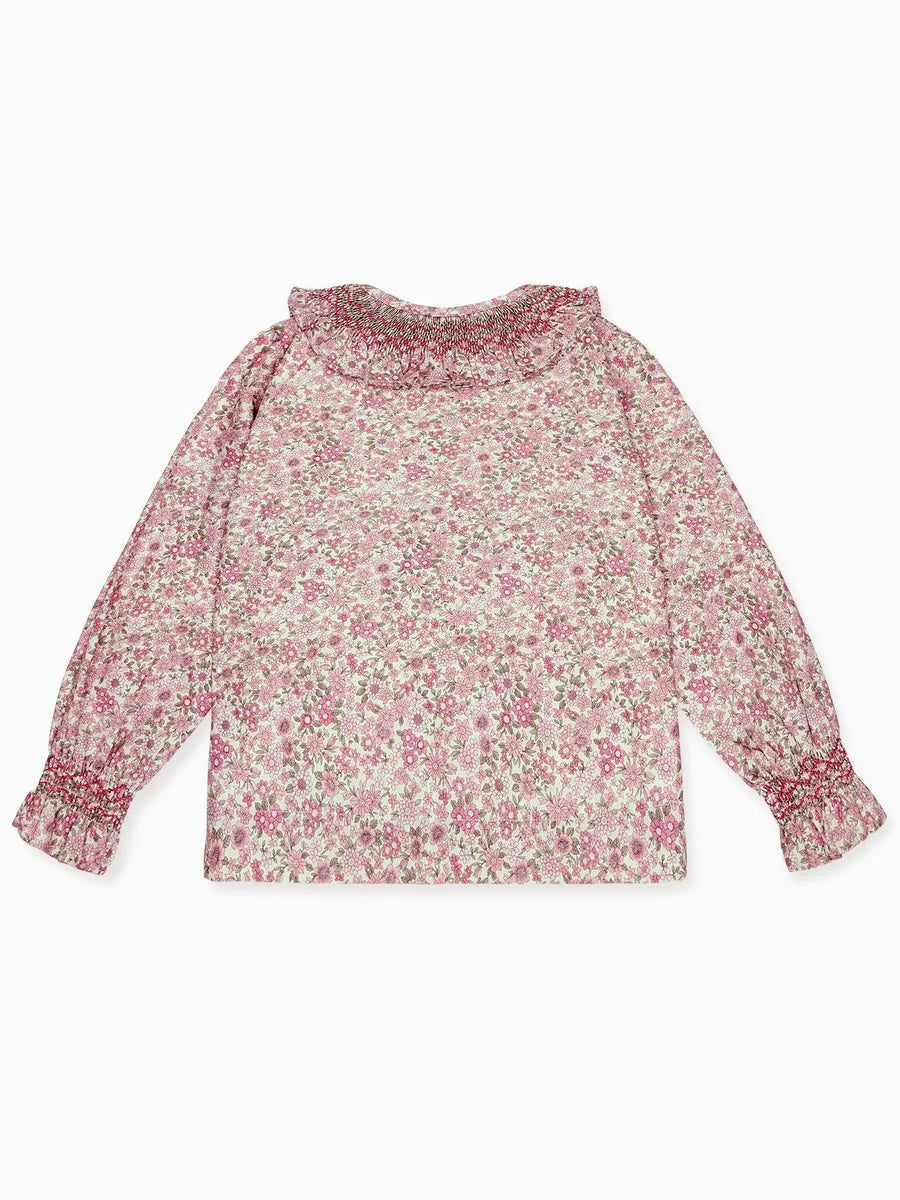emanuella smocked shirt