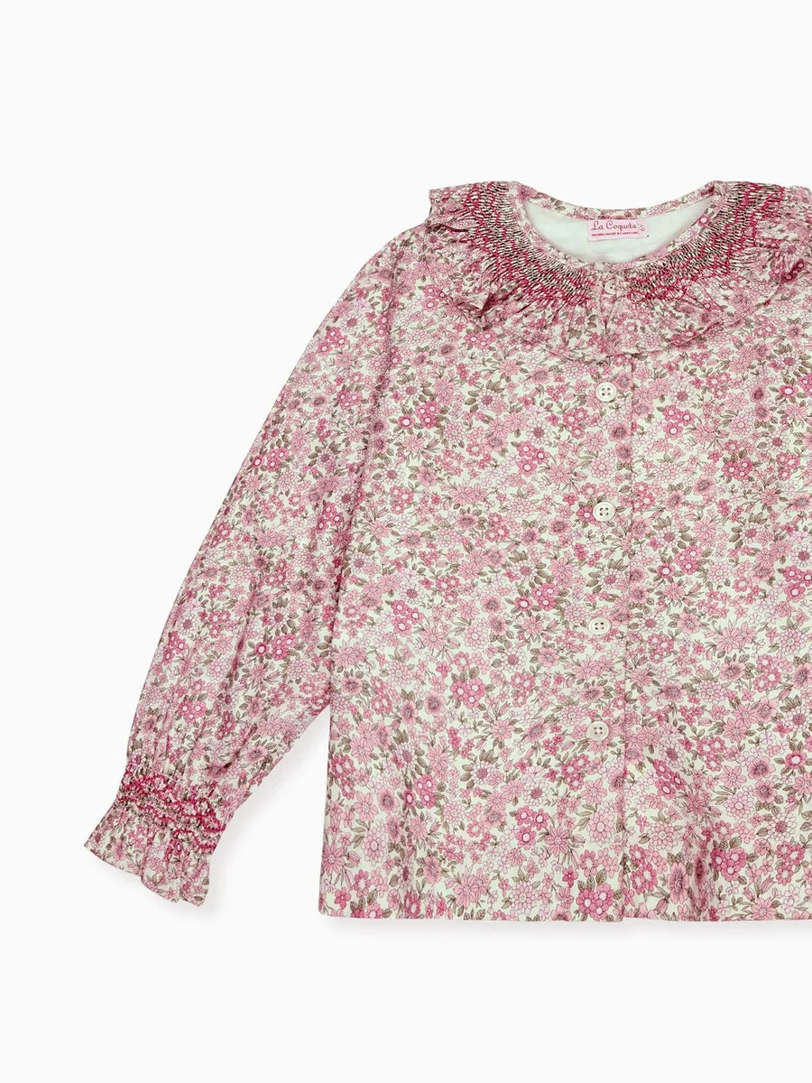 emanuella smocked shirt