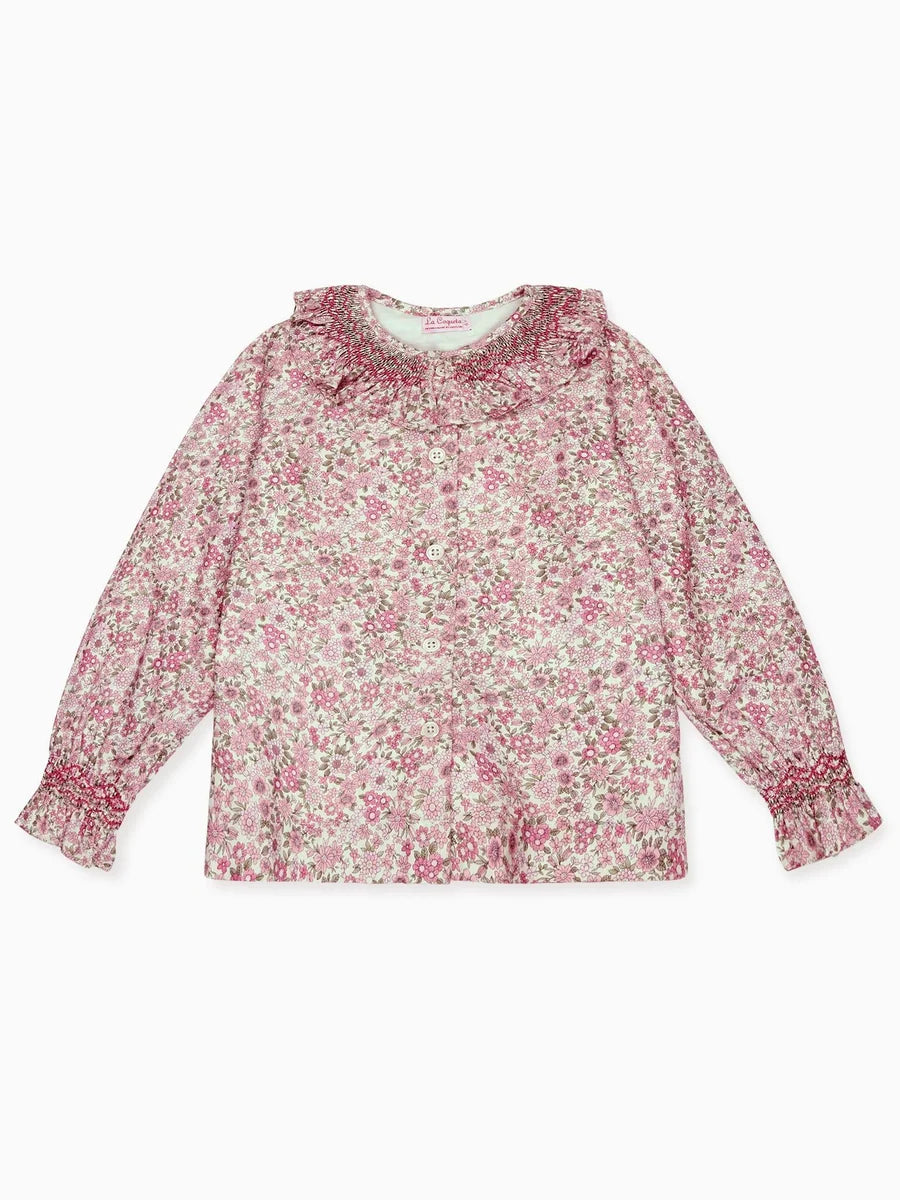 emanuella smocked shirt